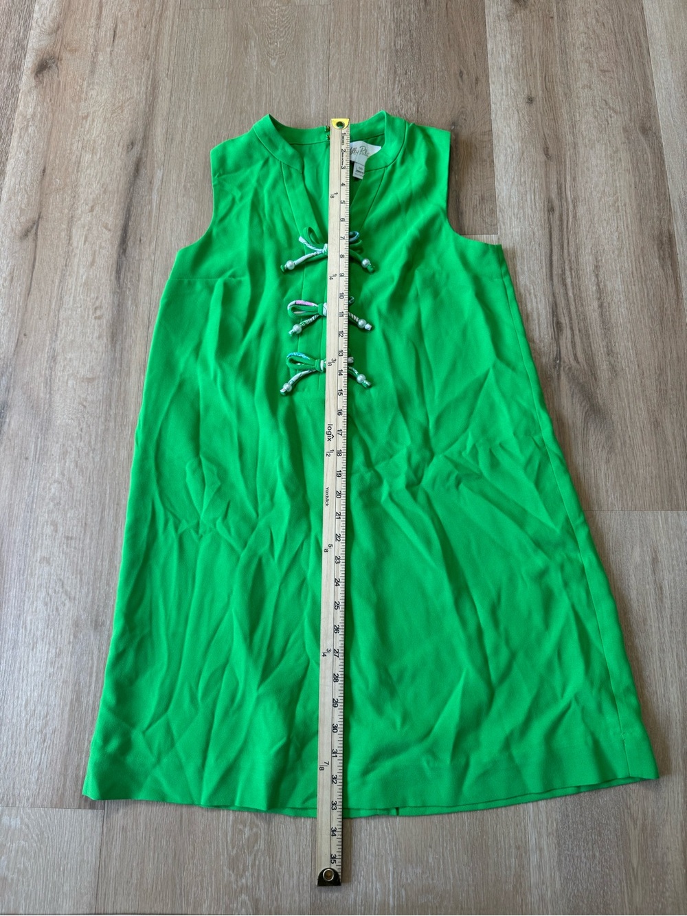 Lilly Pulitzer Kelly Green Sleeveless Bow-Front Swim Coverup - Picture 3 of 8